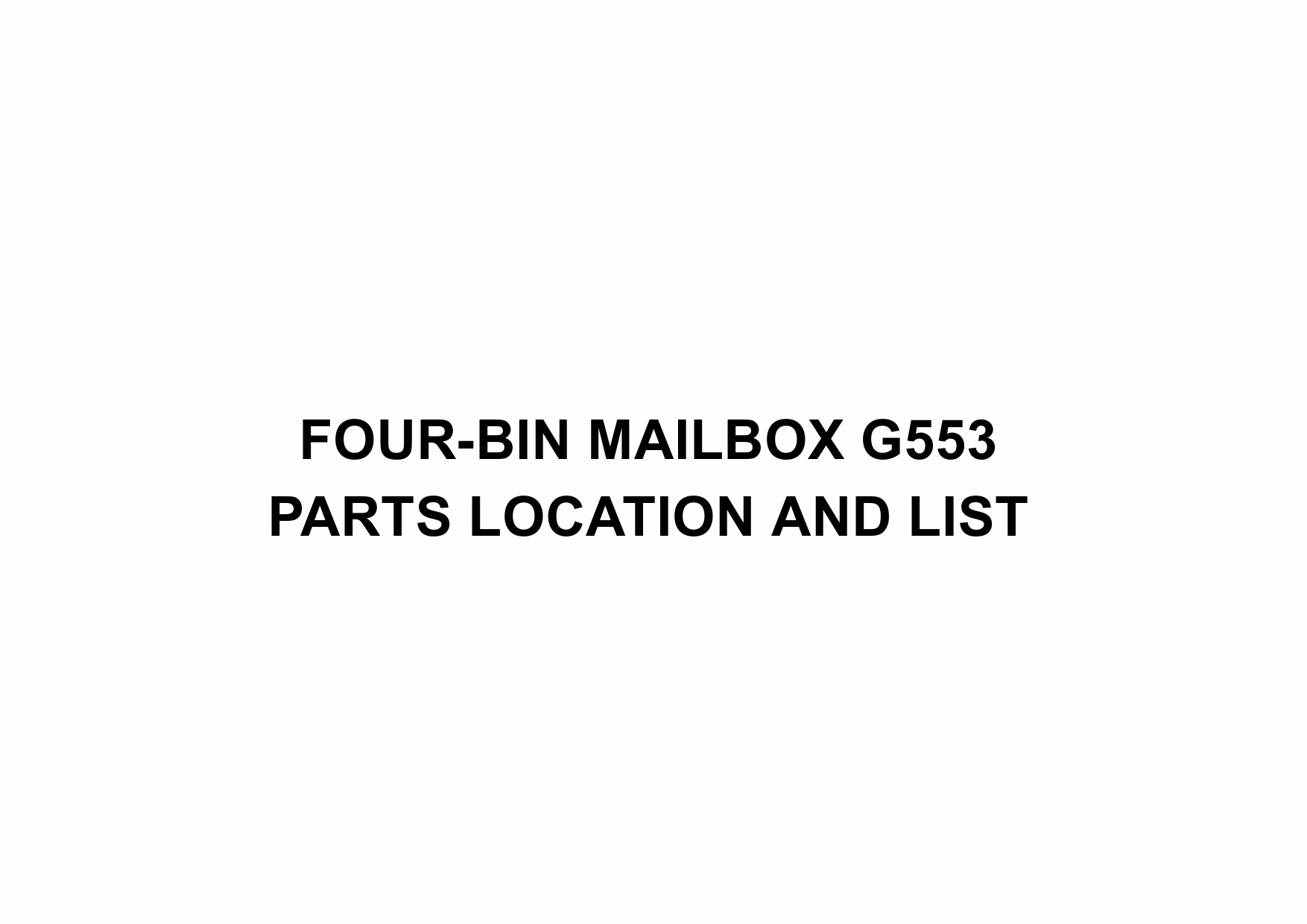 RICOH Options G553 FOUR-BIN-MAILBOX Parts Catalog PDF download-1 RICOH Options G553 FOUR-BIN-MAILBOX Parts Catalog PDF download-1